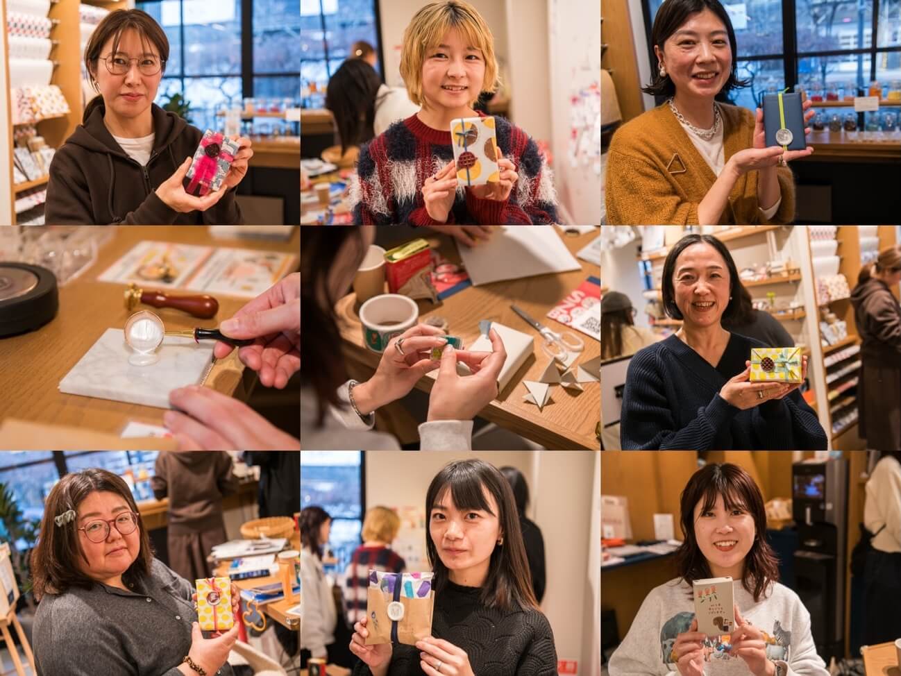 写真:参加者がそれぞれ自分でコーディネートした商品と一緒に写っている集合写真